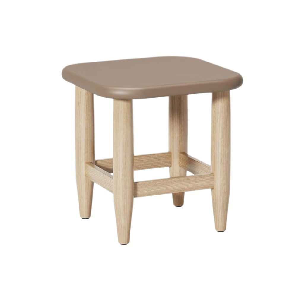 **Simple Wooden Stool with Soft Top**