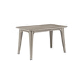 Sleek Modern Rectangular Dining Table in Light Gray Finish